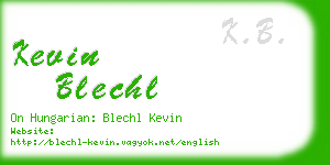 kevin blechl business card